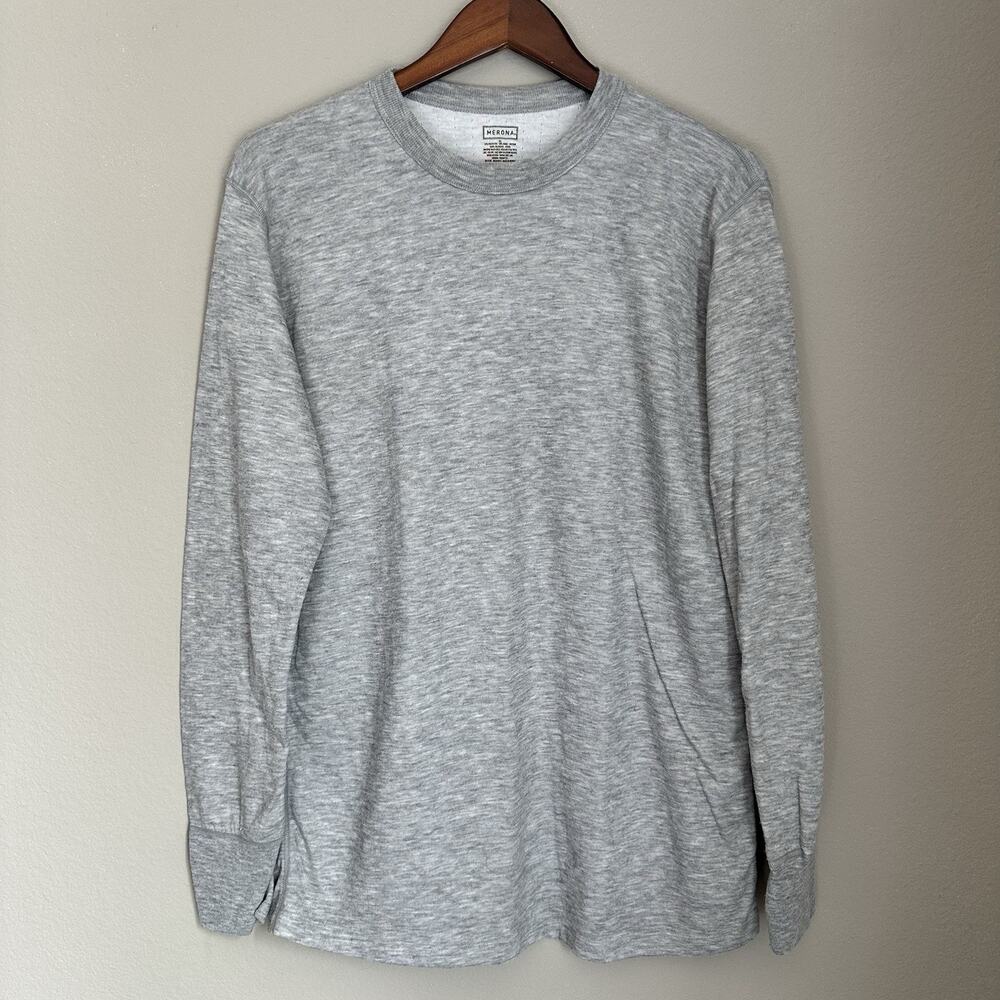 Merona Gray Crewneck Wool Shirt Vintage Y2K Minimalist Gorpcore Normcore